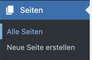 WordPress Seiten
